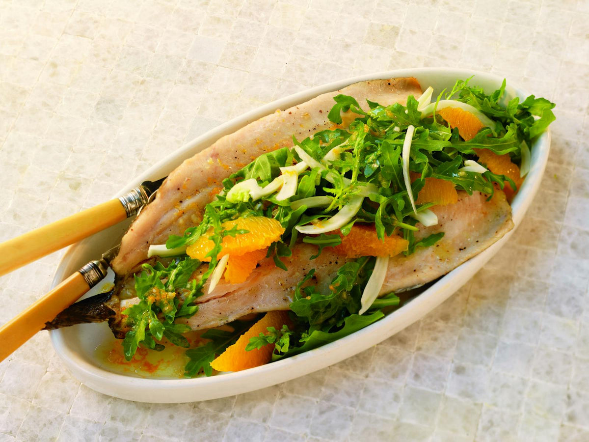 20161206115940 Cedar Planked Trout W Arugula Fennel Orange