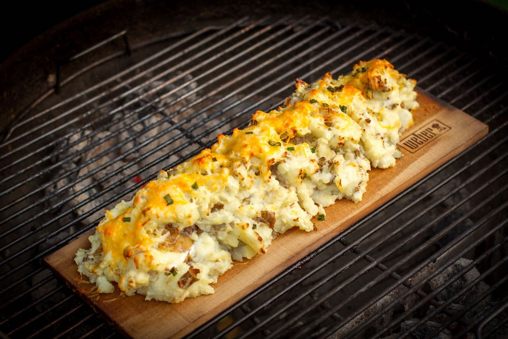 5633B29A36Af0 Russet Potatoes Mashed On Charcoal Grill And Cedar Plank For Sides Copy