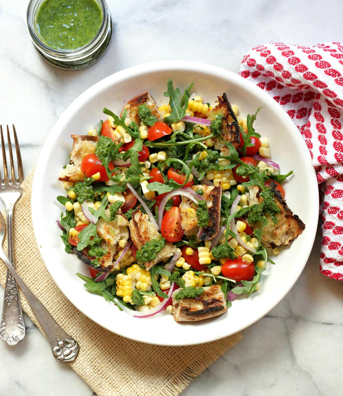 Corn Panzanella Salad300