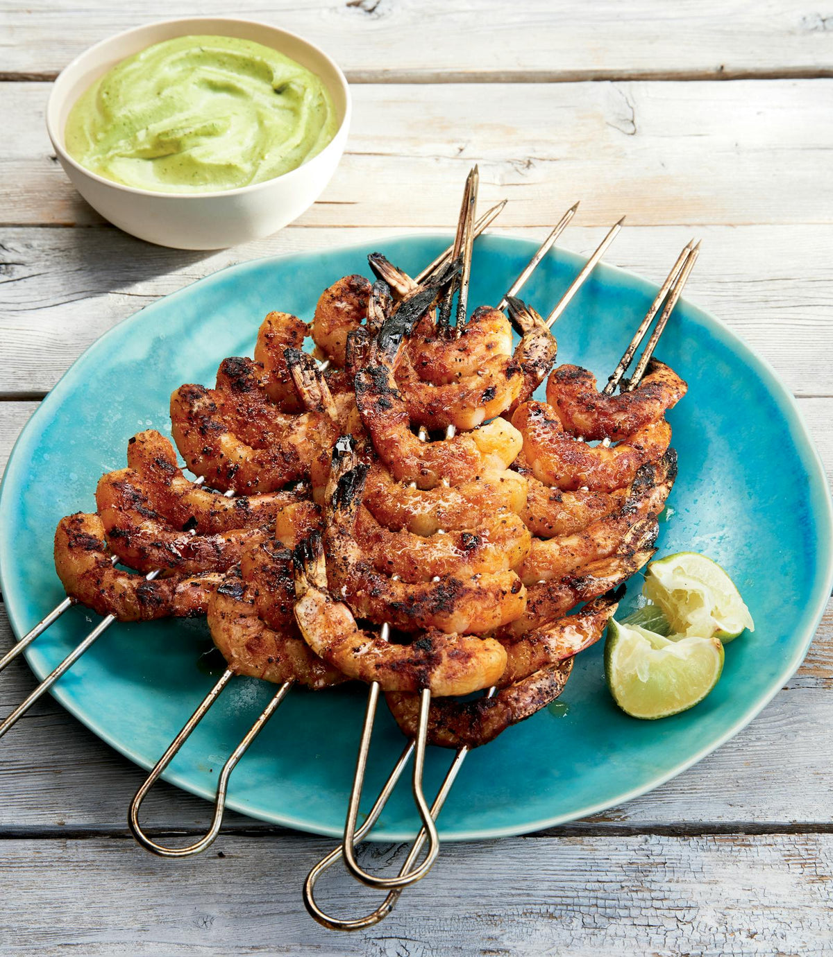 Juicy Shrimp With Avocado Chile Sauce