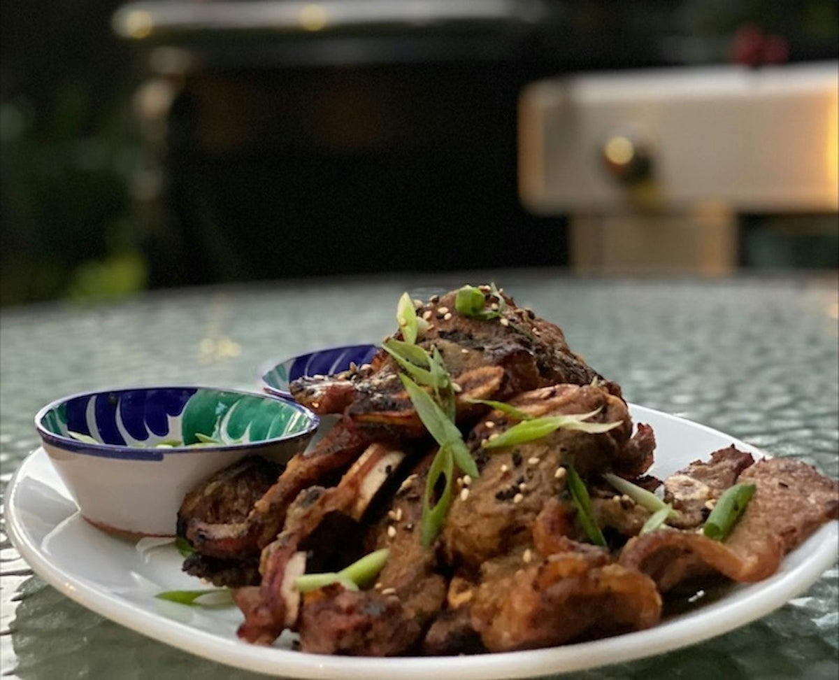 Korean Bbq Beef Ribs W Fruit