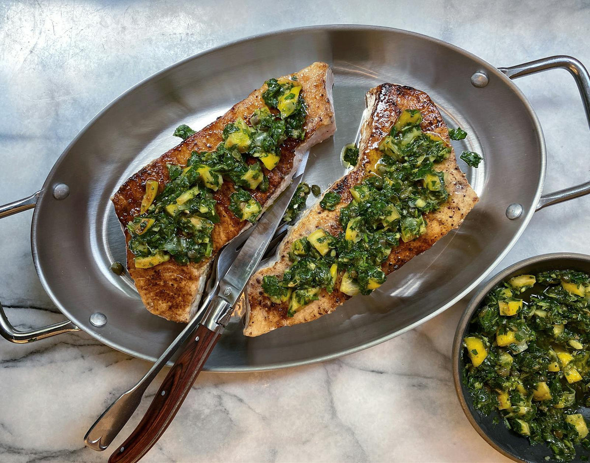 Weber Swordfish Lemon Salsa Verde Web