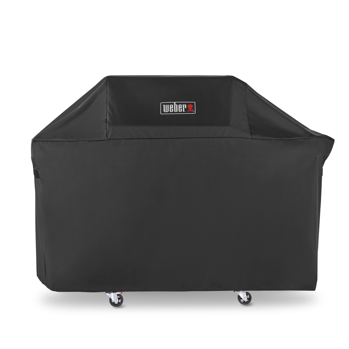 Weather-resistant Weber Premium Grill Cover shields Genesis 3-burner gas grills from rain and snow between cooks.
