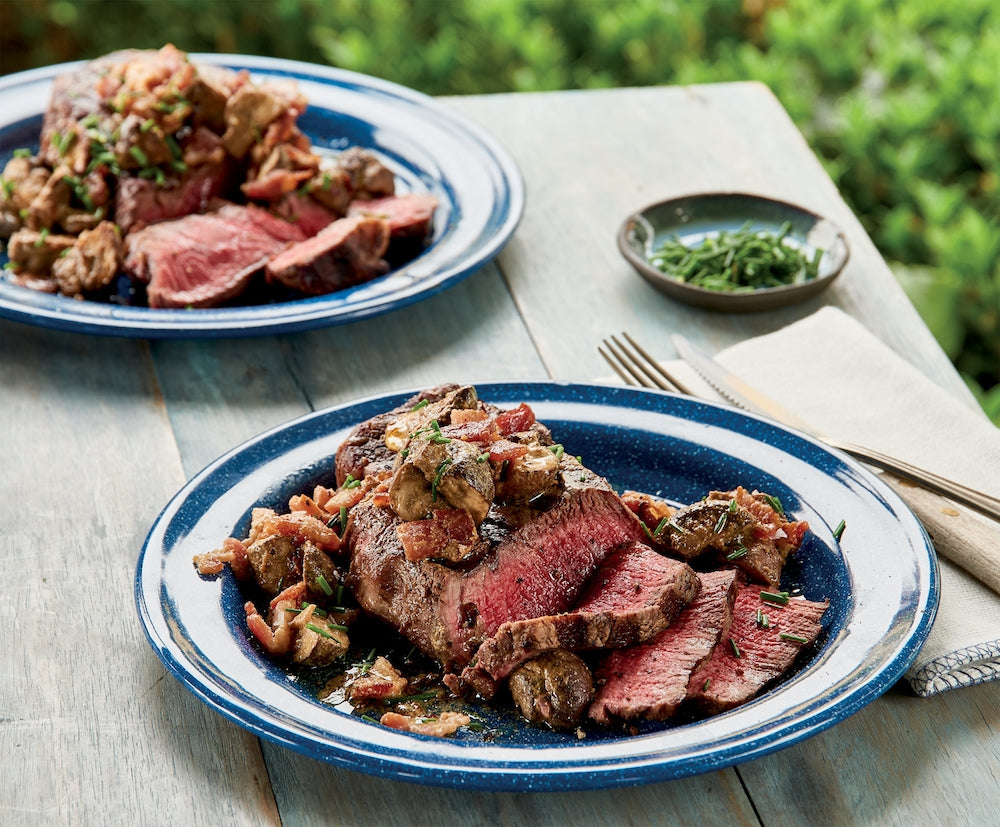 5A84Ae6F8E794 Beef Tenderloin Steaks With Seared Mushrooms And Red Wine Vinaigrette Copy