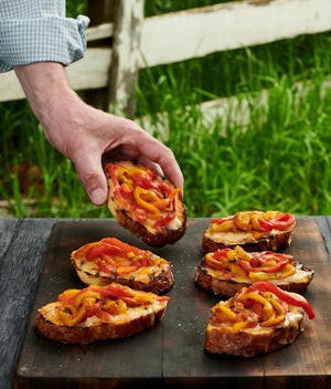 Bruschetta With Marinated Peppers
