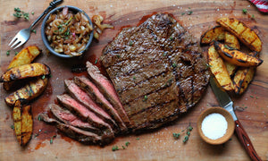Flank Steak Shallots Fries300