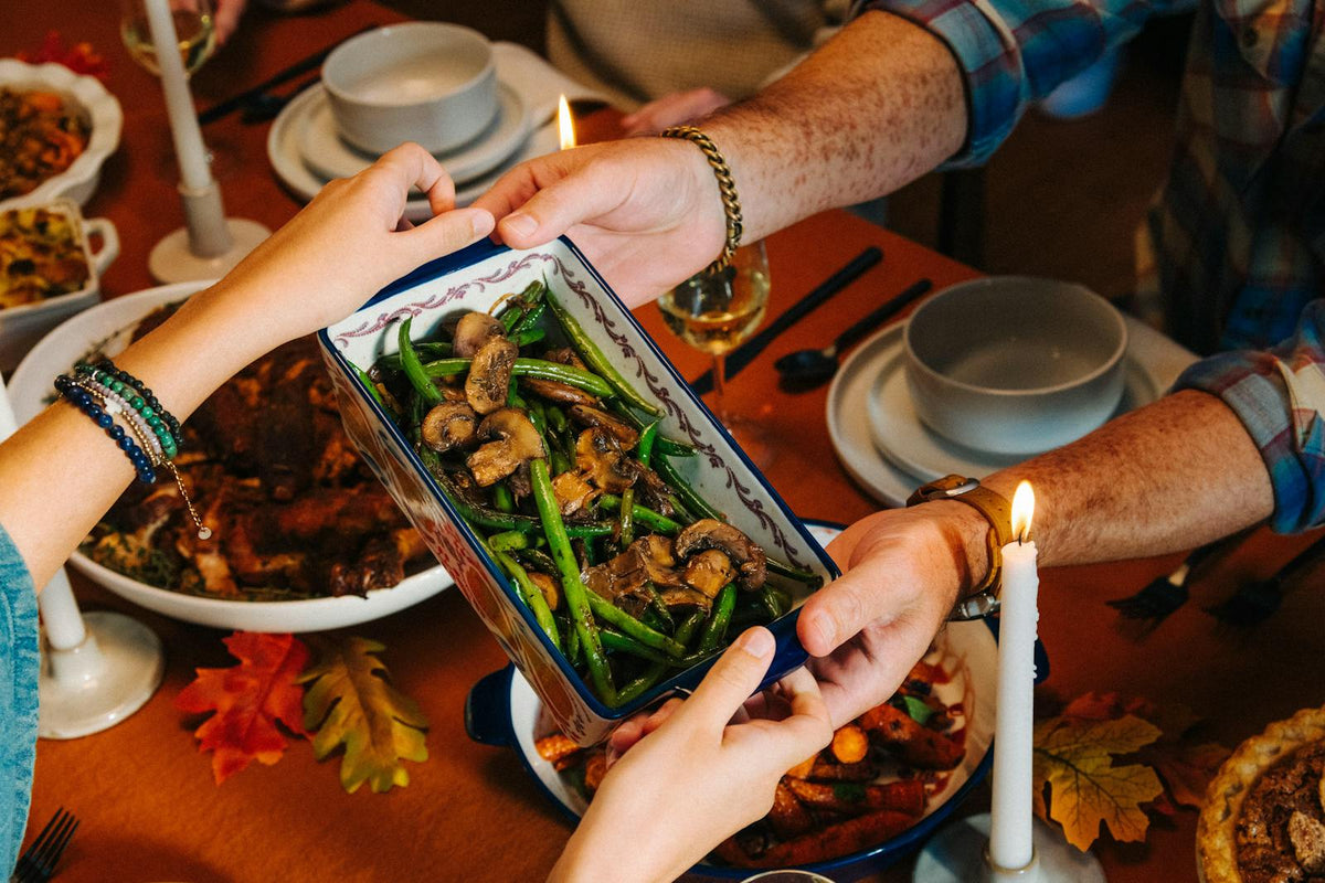 Griddled Green Beans With Mushrooms