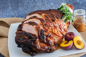 Peach And Bourbon Glazed Ham
