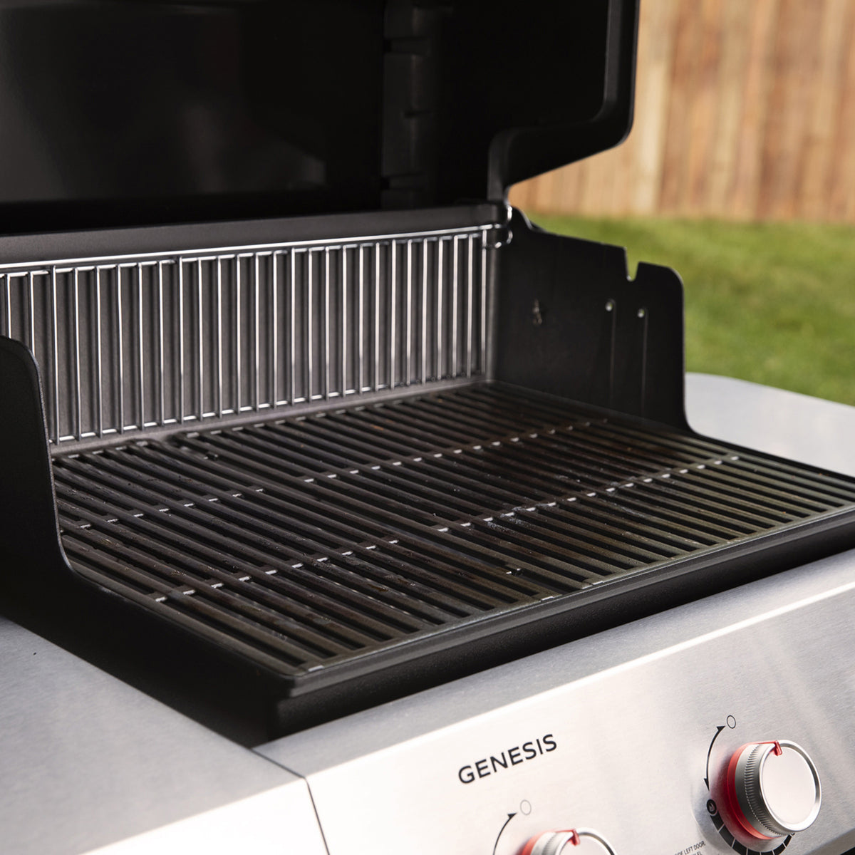 The grill grates provide plenty of room to grill food for family and friends.