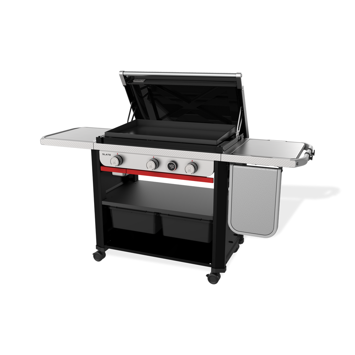 Slate® 30" Rust-Resistant Griddle with Extendable Side Table (Liquid Propane)