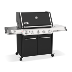 Weber Summit FS38 E gas grill offers expansive side tables and enclosed storage to keep prep space and grilling essentials organized.