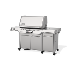 Weber Summit Smart FS38X S gas grill combines smart grilling technology, generous prep space, and built-in storage for an organized cooking setup.
