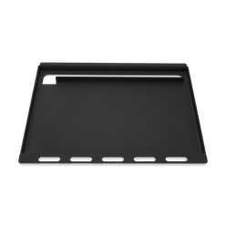 Rear grease slot on the Weber Rust-Resistant Griddle Insert directs grease into your grill’s grease management system for cleanup.