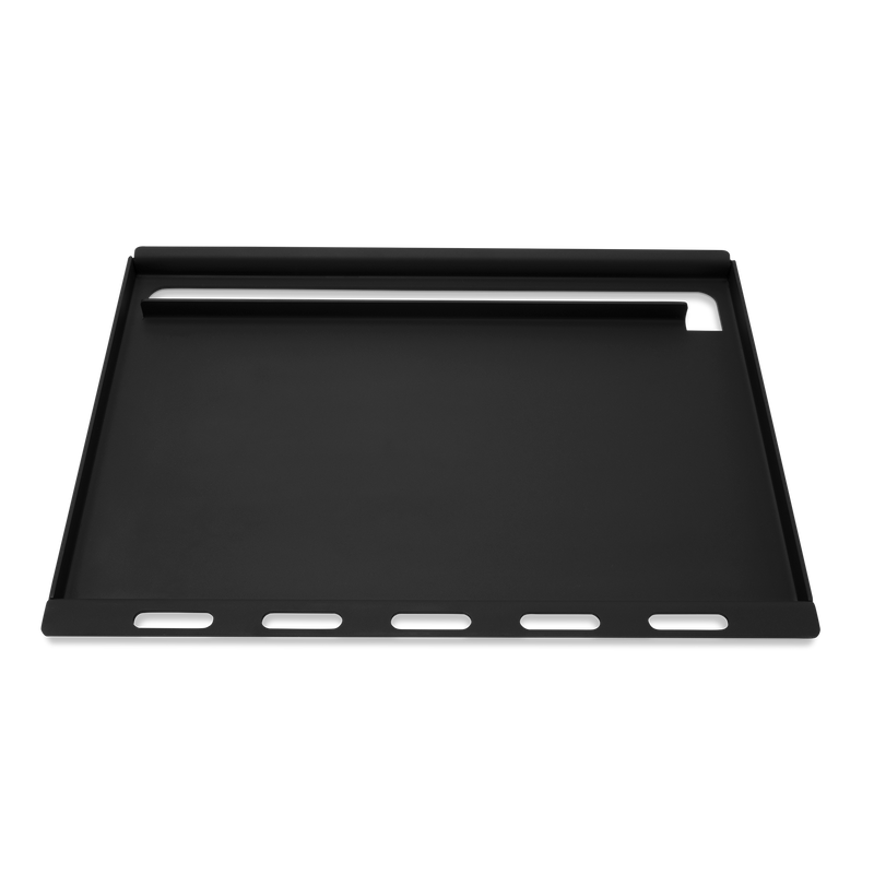 Rear grease slot on the Weber Rust-Resistant Griddle Insert directs grease into your grill’s grease management system for easy cleanup.