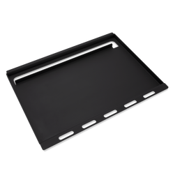 Pre-seasoned carbon-steel surface on the Weber Rust-Resistant Griddle Insert provides easy food release and is safe for metal tools.