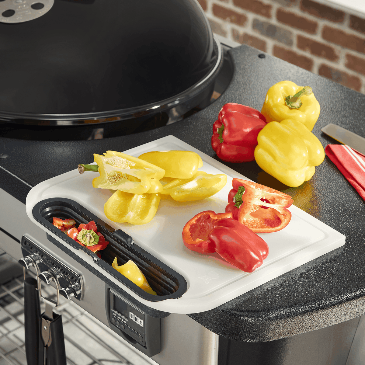 Weber Cutting Board with Catch Bin