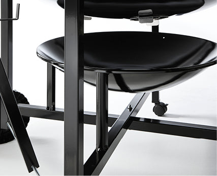 The ash catcher collects ash and grilling debris for easy cleanup. 