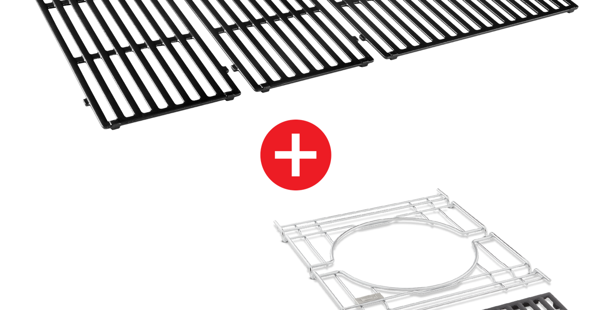 WEBER CRAFTED Porcelain-Enameled Cast-Iron Cooking Grates & Frame Kit