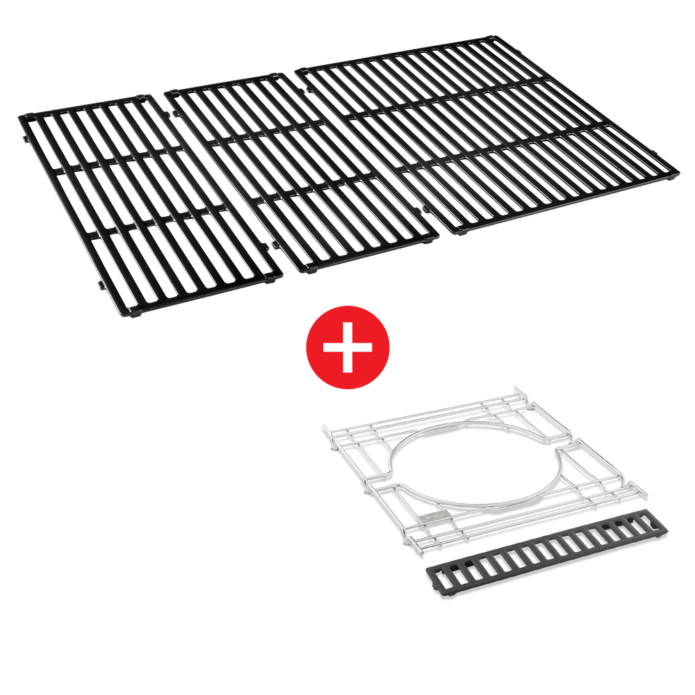 WEBER CRAFTED Porcelain-Enameled Cast-Iron Cooking Grates & Frame Kit