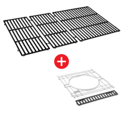 WEBER CRAFTED Porcelain-Enameled Cast-Iron Cooking Grates & Frame Kit - GENESIS 400 series